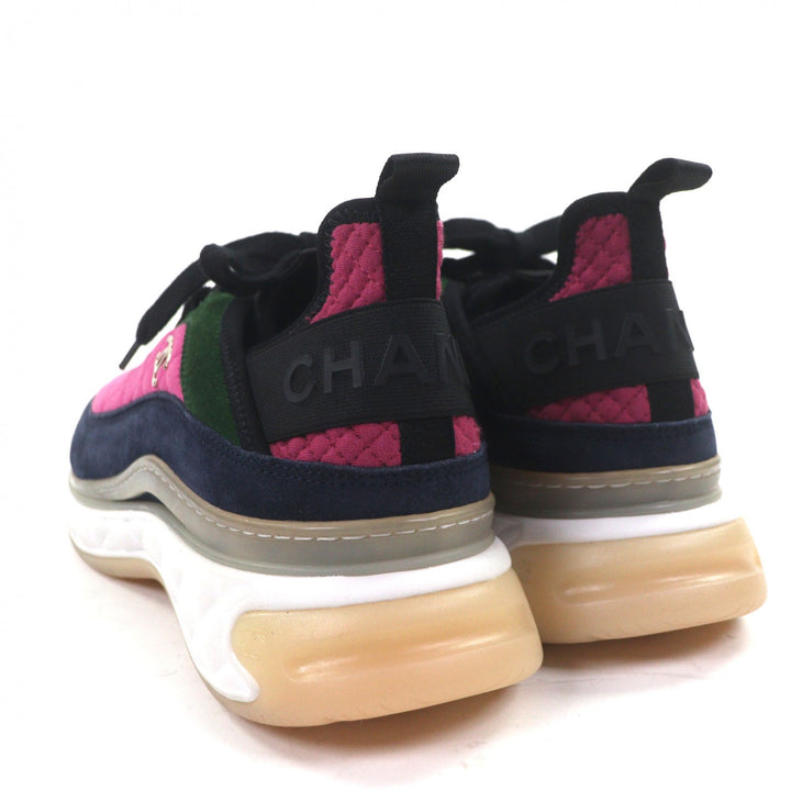 Excellent CHANEL Low cut sneakers multicolor Suede leather mens 42 G38503