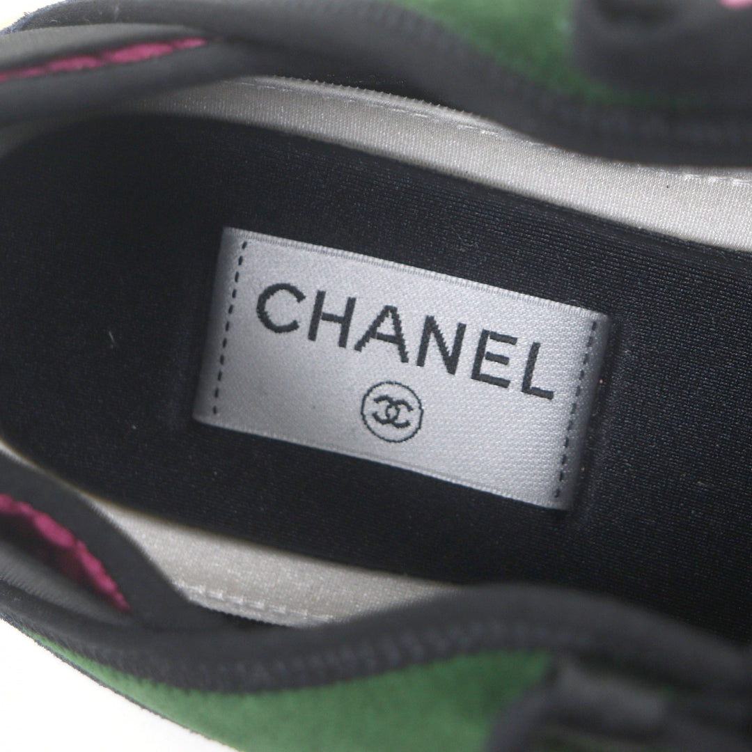 Excellent CHANEL Low cut sneakers multicolor Suede leather mens 42 G38503