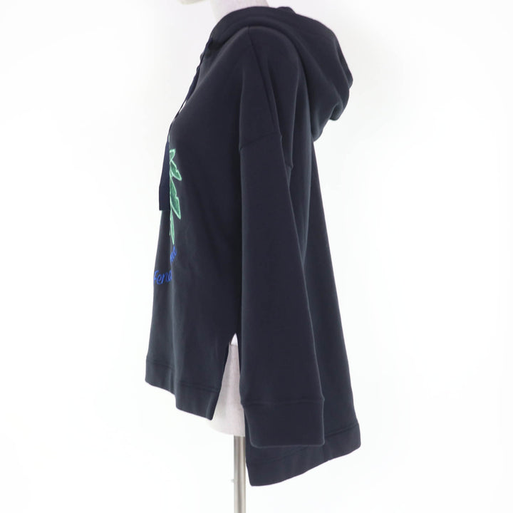 Excellent FENDI hoodie Palm tree pullover hoodie Navy cotton Women 38 FS7006