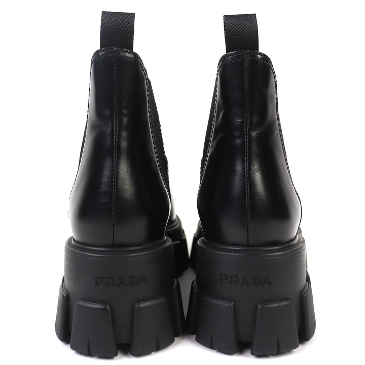 Excellent PRADA monolith Chelsea boots with Brushed leather 35.5 1T725L