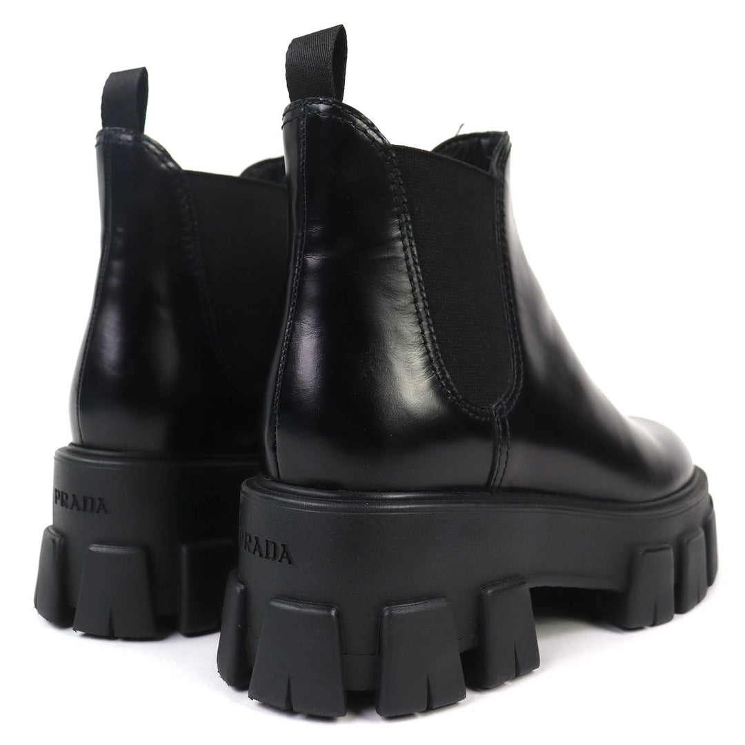 Excellent PRADA monolith Chelsea boots with Brushed leather 35.5 1T725L