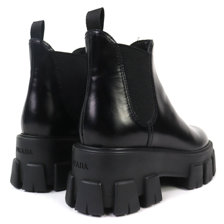 Excellent PRADA monolith Chelsea boots with Brushed leather 35.5 1T725L