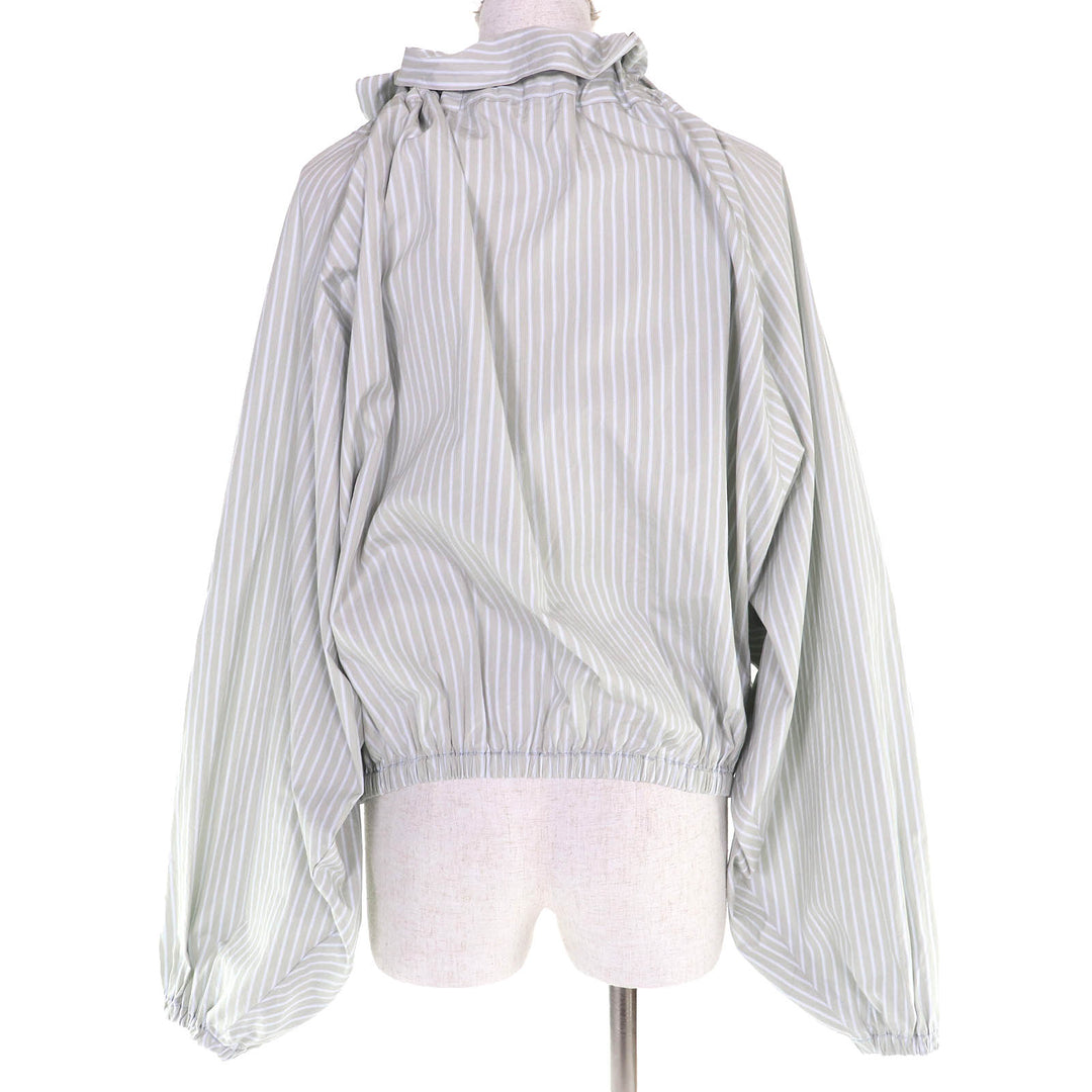Excellent PATOU blouse OrganicCotton Drawstring Puff Sleeve Top 34 TO0170125904S