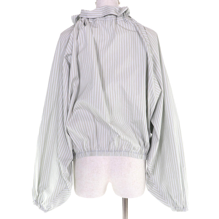 Excellent PATOU blouse OrganicCotton Drawstring Puff Sleeve Top 34 TO0170125904S