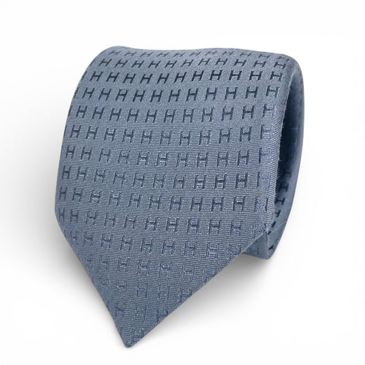 Pristine HERMES tie Clavat H-woven tie Fasone H silk mens