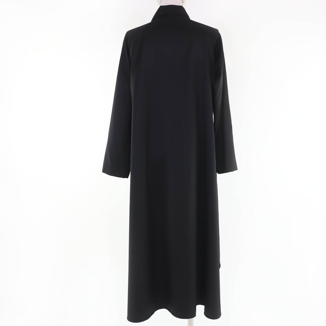 Excellent Y's one piece Long sleeve shirt dress black wool Women 1 YW-D19-110