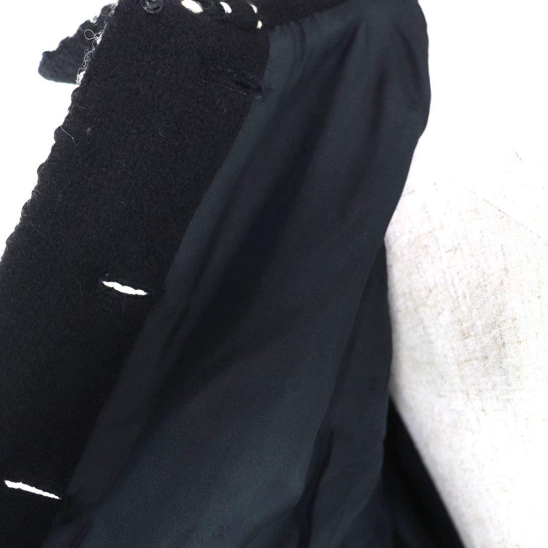 Excellent CHANEL two-piece set black wool Women 40 20737