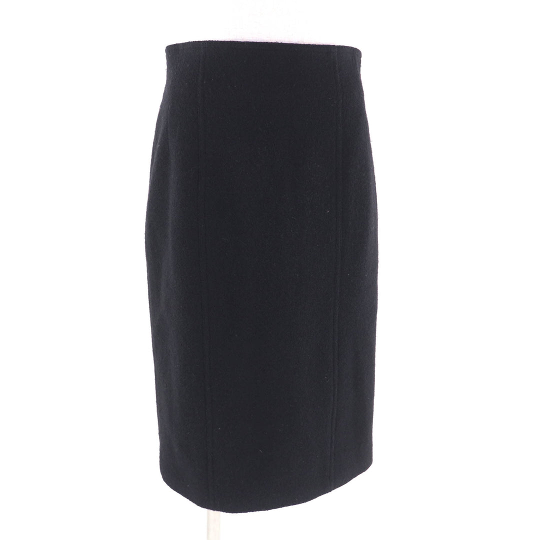 Excellent CHANEL two-piece set black wool Women 40 20737