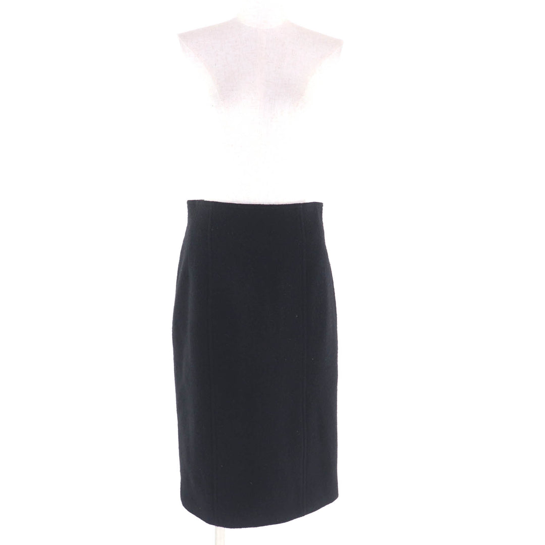 Excellent CHANEL two-piece set black wool Women 40 20737