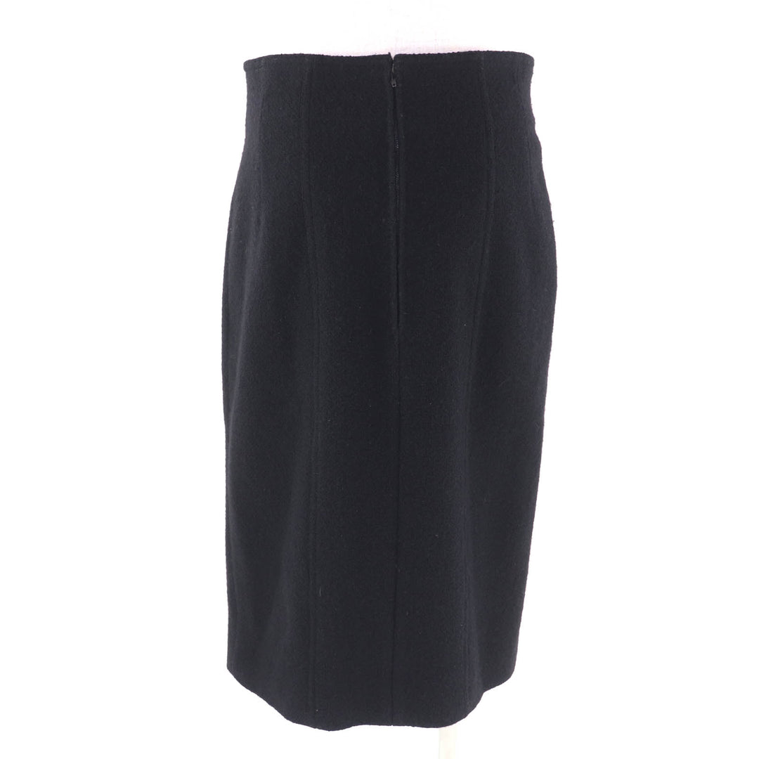 Excellent CHANEL two-piece set black wool Women 40 20737