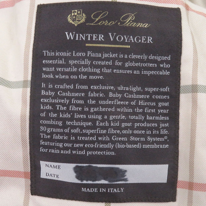 Excellent Loro Piana coat STORM SYSTEM Baby Cashmere Winter Voyager