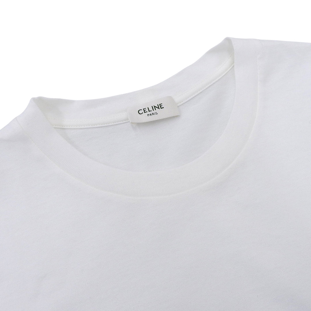 Excellent CELINE Short sleeve T-shirt white cotton mens XS 2X60L671Q