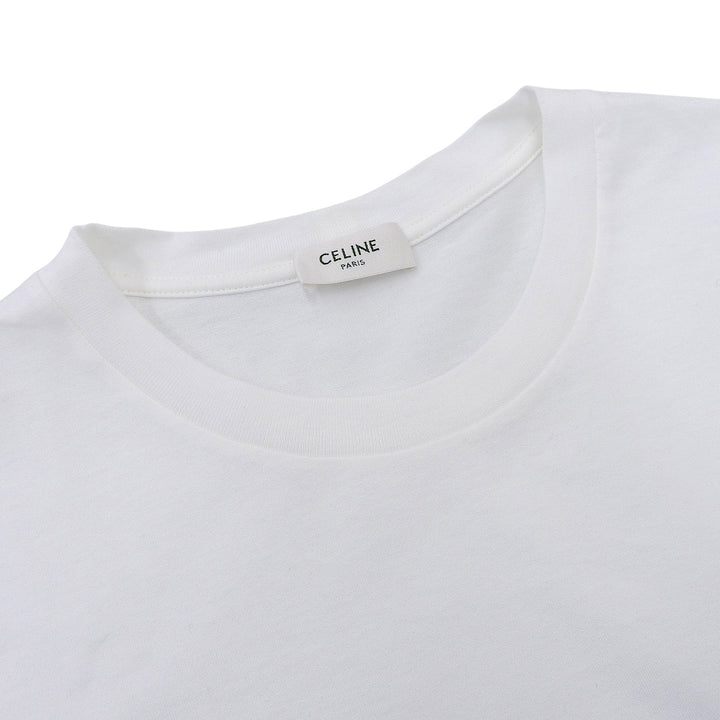 Excellent CELINE Short sleeve T-shirt white cotton mens XS 2X60L671Q
