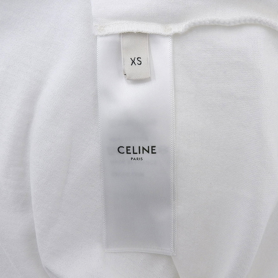 Excellent CELINE Short sleeve T-shirt white cotton mens XS 2X60L671Q