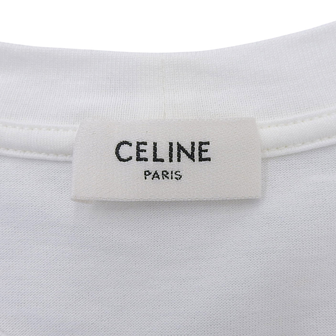 Excellent CELINE Short sleeve T-shirt white cotton mens XS 2X60L671Q