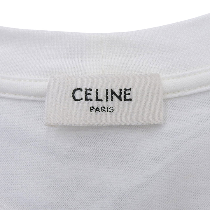 Excellent CELINE Short sleeve T-shirt white cotton mens XS 2X60L671Q