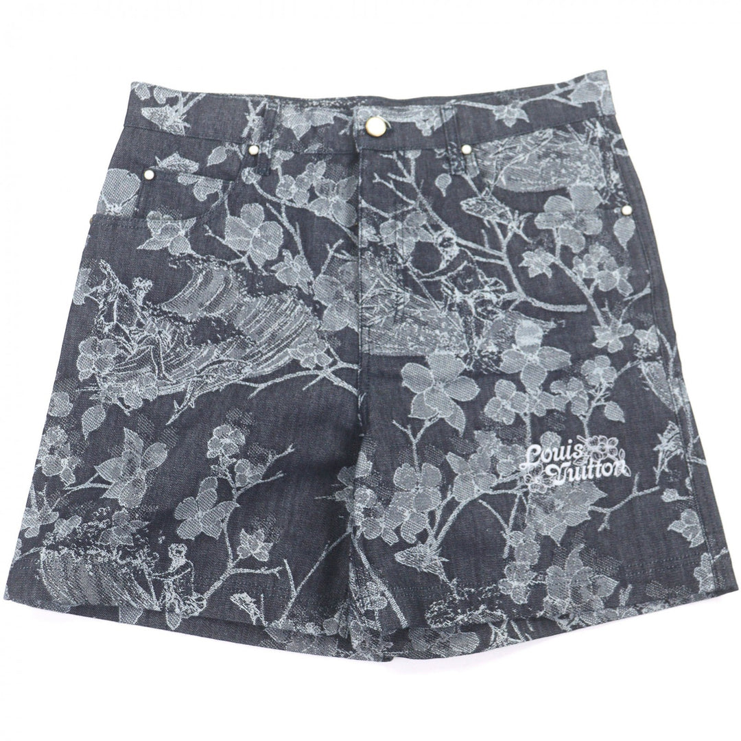 Excellent LOUIS VUITTON Shorts Jacquard denim shorts