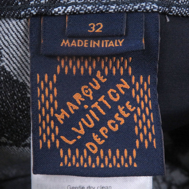 Excellent LOUIS VUITTON Shorts Jacquard denim shorts