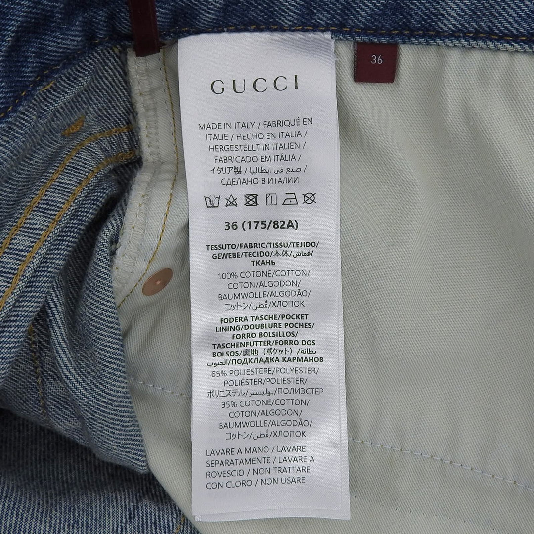 Excellent GUCCI Denim pants Indigo blue cotton mens 36 785760