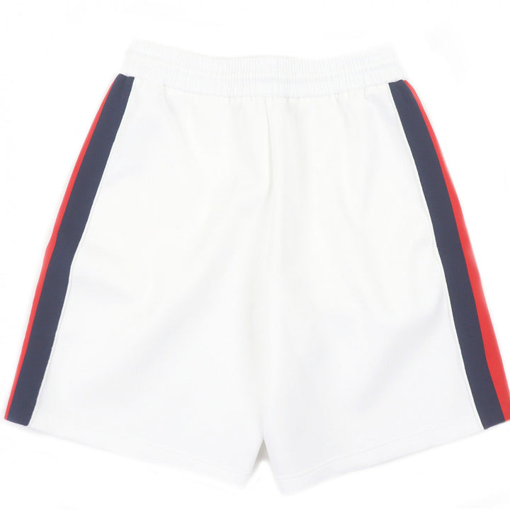 Excellent GUCCI Shorts Neoprene logo and web stripes white