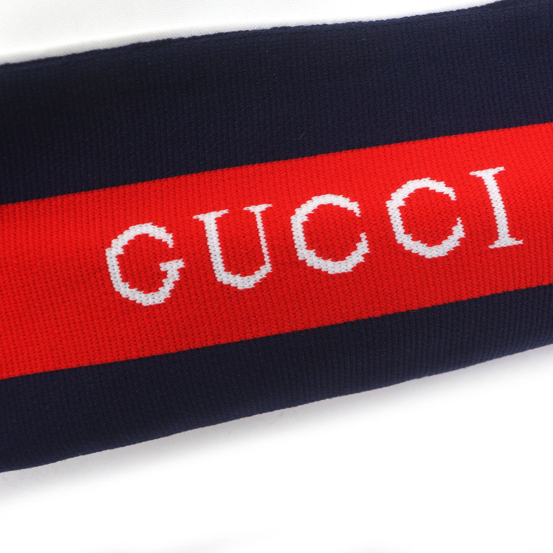Excellent GUCCI Shorts Neoprene logo and web stripes white