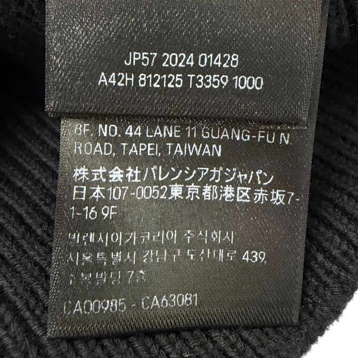 Great BALENCIAGA sweater Ribbed black cotton mens XS 812125