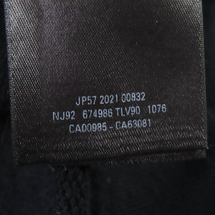 Great BALENCIAGA hoodie Distressed college logo print black cotton mens 2 674986