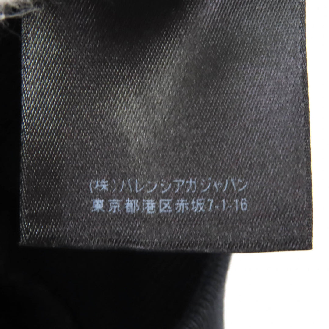 Great BALENCIAGA hoodie Distressed college logo print black cotton mens 2 674986