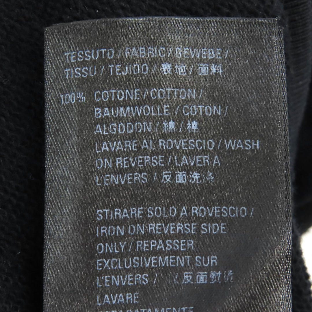 Great BALENCIAGA hoodie Distressed college logo print black cotton mens 2 674986
