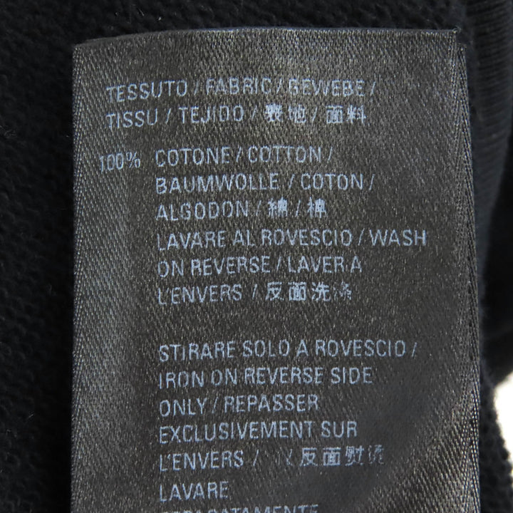 Great BALENCIAGA hoodie Distressed college logo print black cotton mens 2 674986
