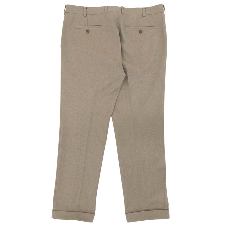 Excellent HERMES slacks beige wool mens 54 PN382