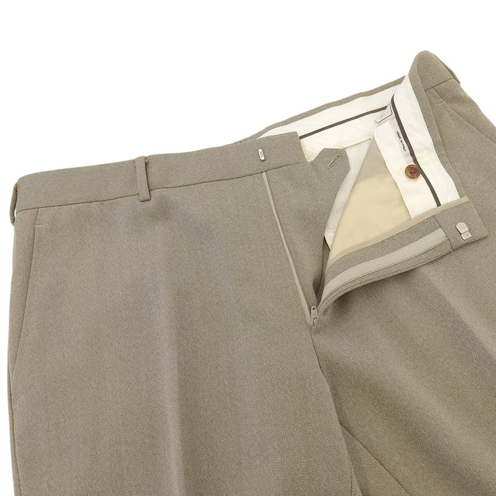 Excellent HERMES slacks beige wool mens 54 PN382