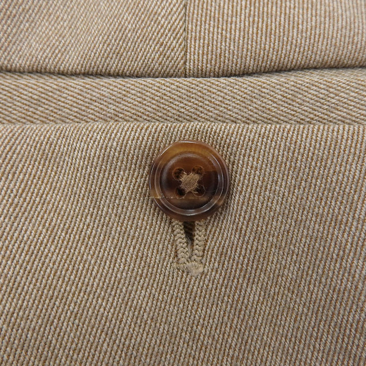 Excellent HERMES slacks beige wool mens 54 PN382