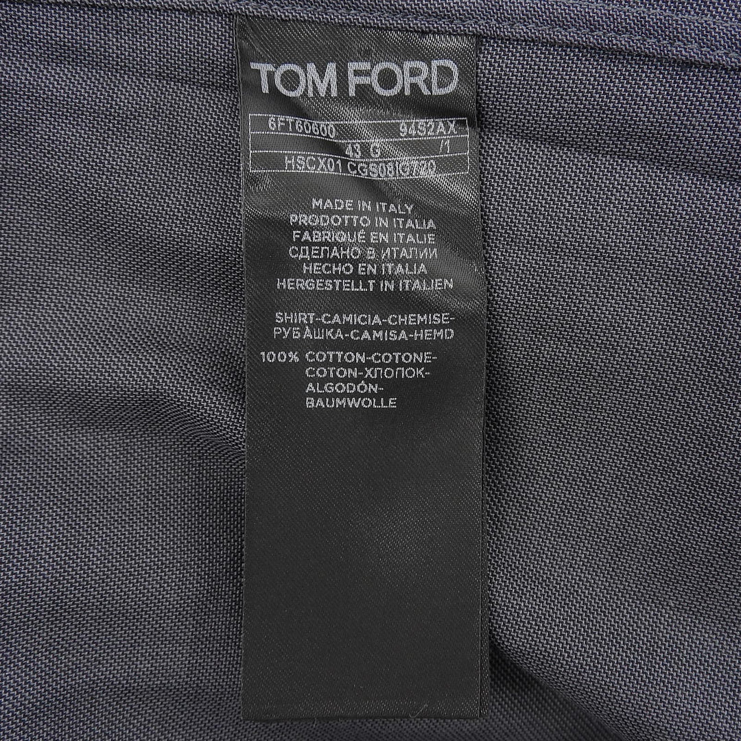 Great TOM FORD Long sleeve shirt gray cotton mens 43