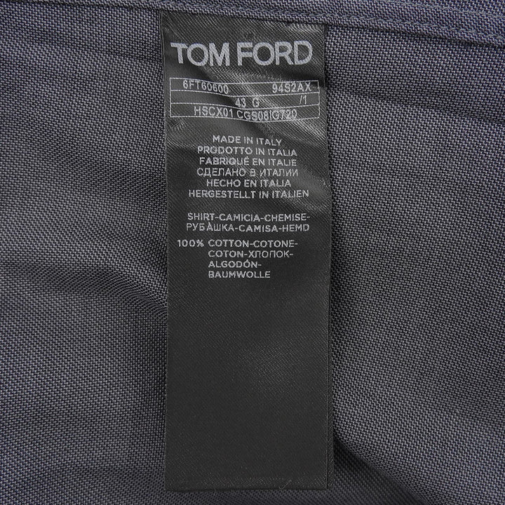 Great TOM FORD Long sleeve shirt gray cotton mens 43