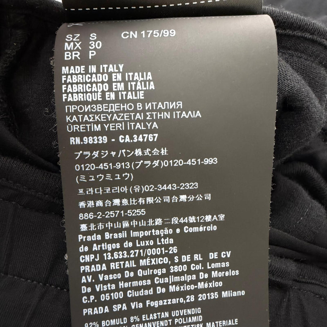Great PRADA Pants Triangle Logo Re-Nylon Technical Cotton Joggers