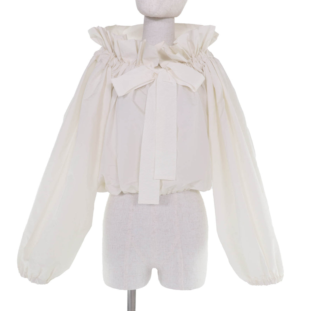 Excellent PATOU tops Organic cotton drawstring puff sleeves 34 TO0320011007W