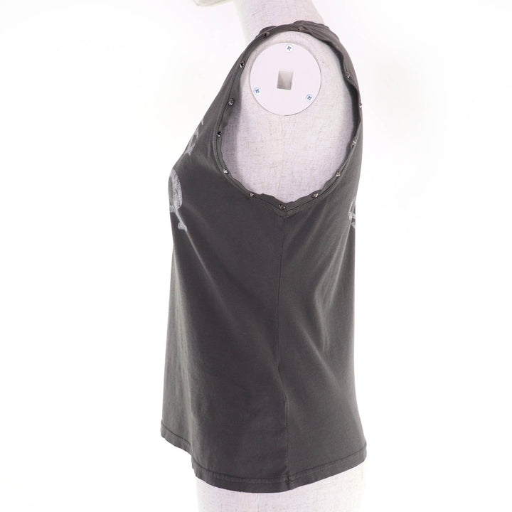 Excellent Christian Dior Tank top J'Adore Dior Distressed cotton jersey gray
