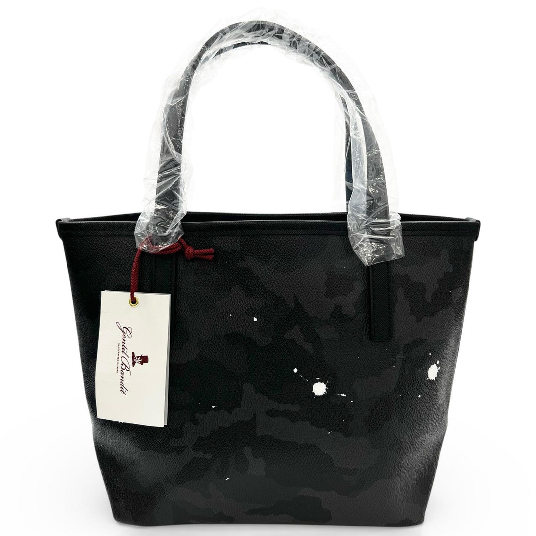 Pristine GENTIL BANDIT Handbag Splash Paint Black Camo black leather Women