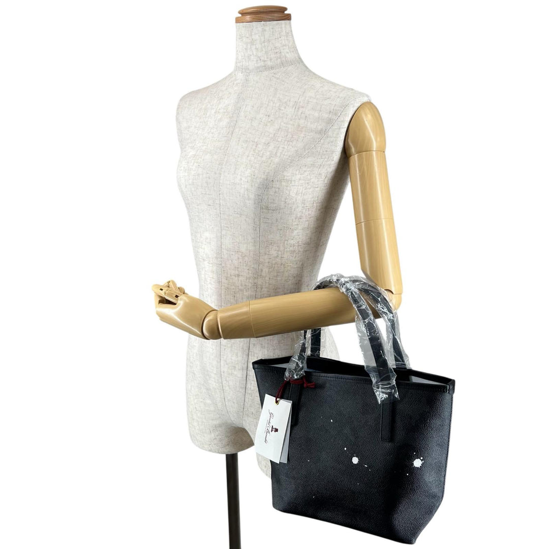 Pristine GENTIL BANDIT Handbag Splash Paint Black Camo black leather Women