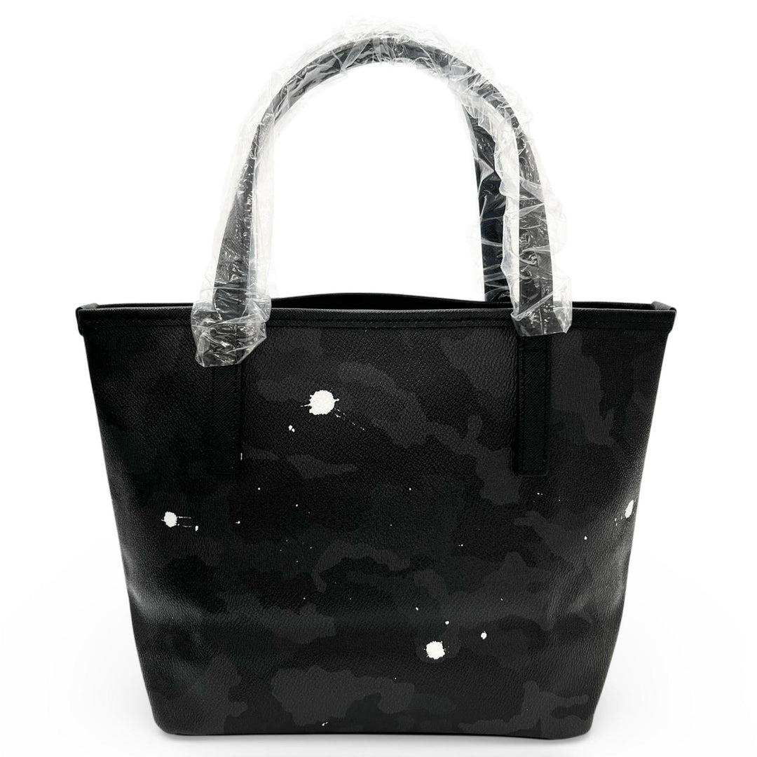 Pristine GENTIL BANDIT Handbag Splash Paint Black Camo black leather Women