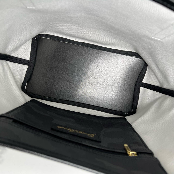 Pristine GENTIL BANDIT Handbag Splash Paint Black Camo black leather Women