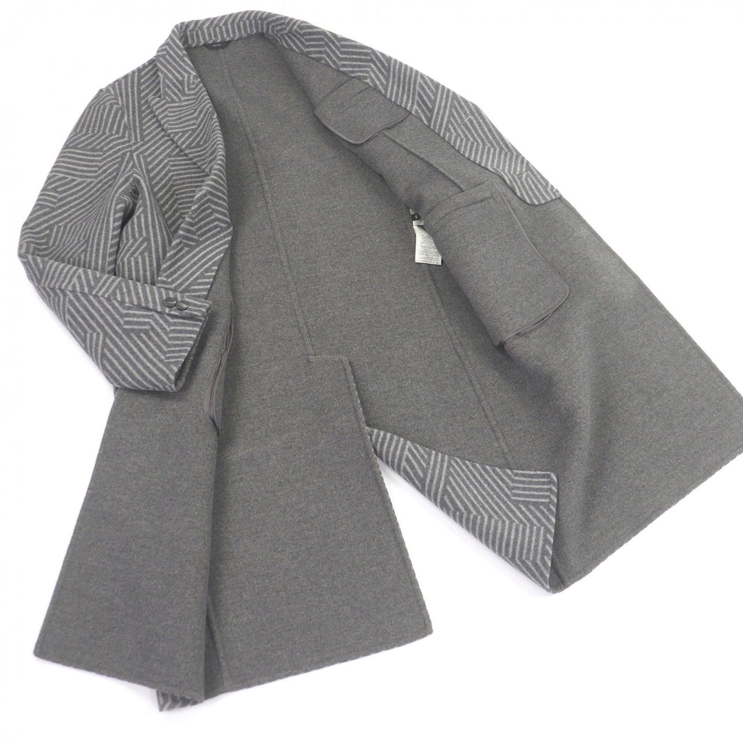 Excellent FENDI Chester coat Overall handle gray wool mens 46 FF0770