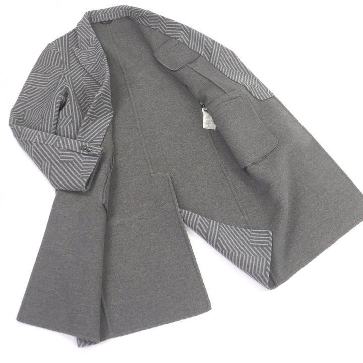 Excellent FENDI Chester coat Overall handle gray wool mens 46 FF0770