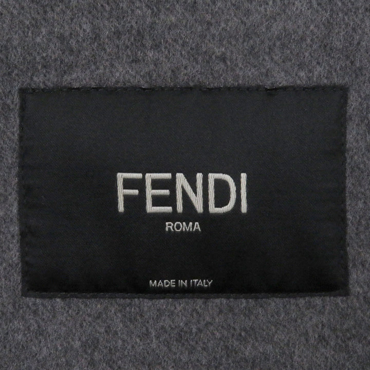 Excellent FENDI Chester coat Overall handle gray wool mens 46 FF0770