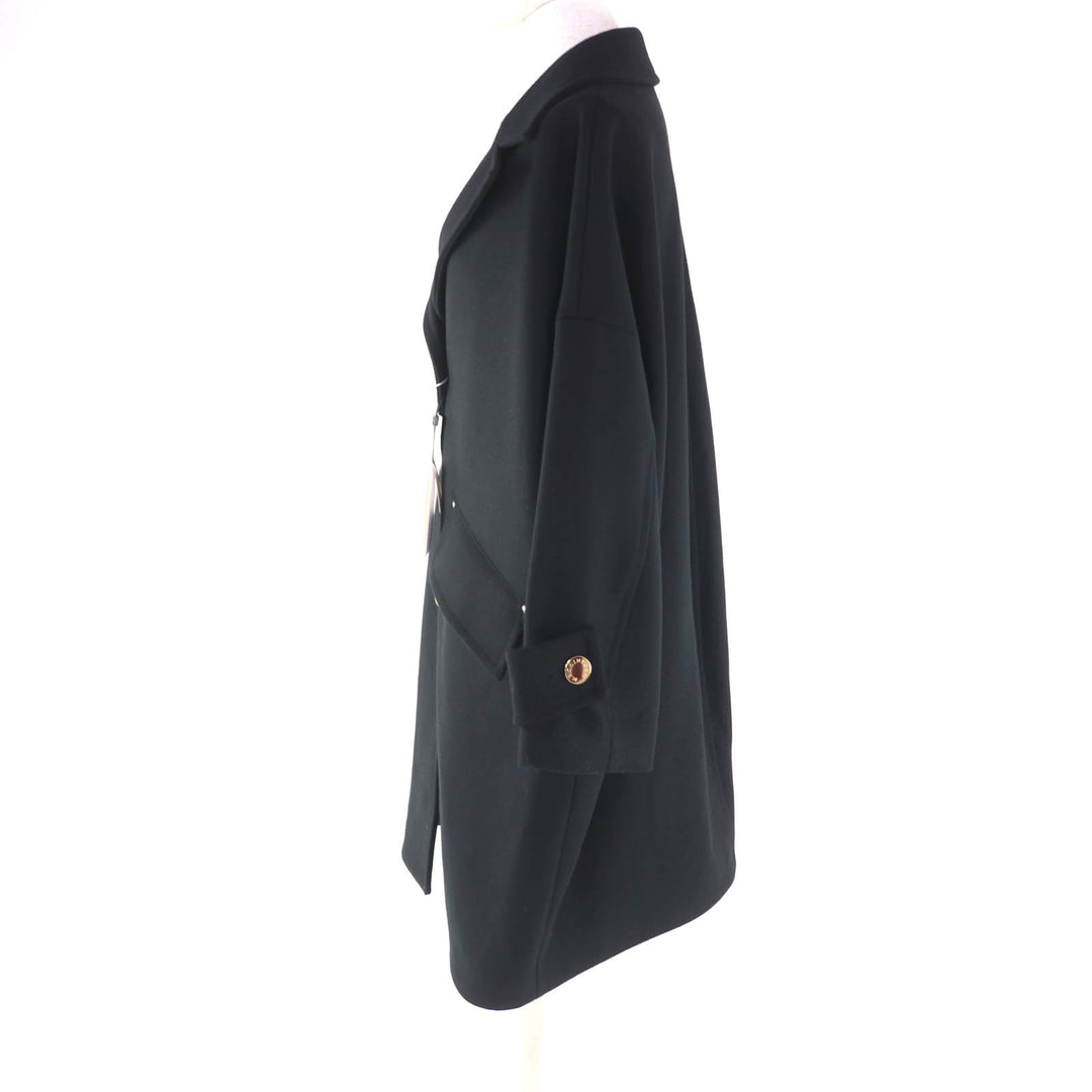 Pristine Mackintosh coat HUMBIE CHESTER COCOON black wool Women 8 L242MO1149FM2K