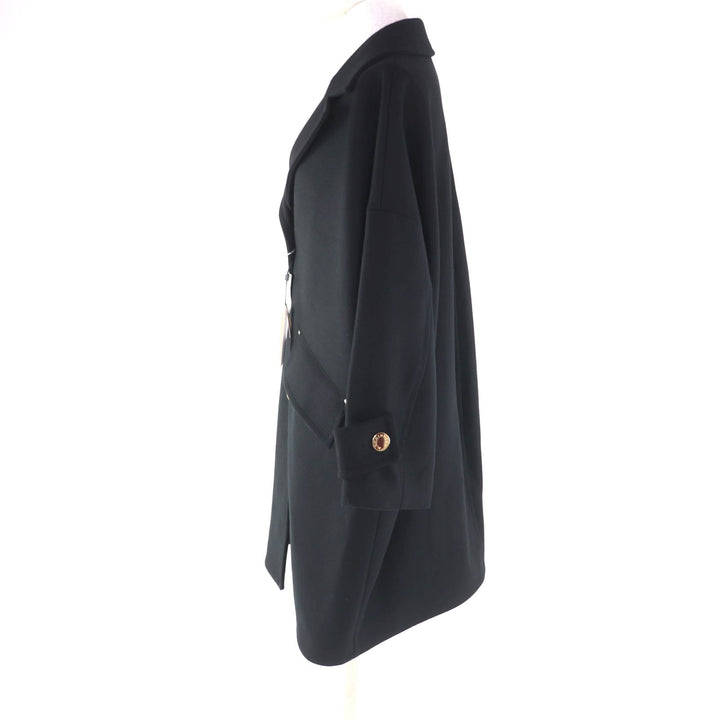 Pristine Mackintosh coat HUMBIE CHESTER COCOON black wool Women 8 L242MO1149FM2K