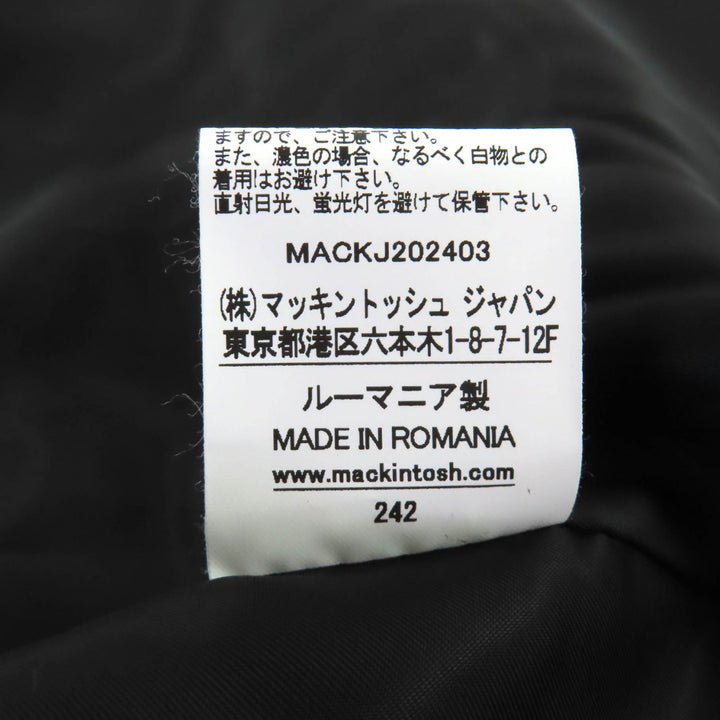 Pristine Mackintosh coat HUMBIE CHESTER COCOON black wool Women 8 L242MO1149FM2K