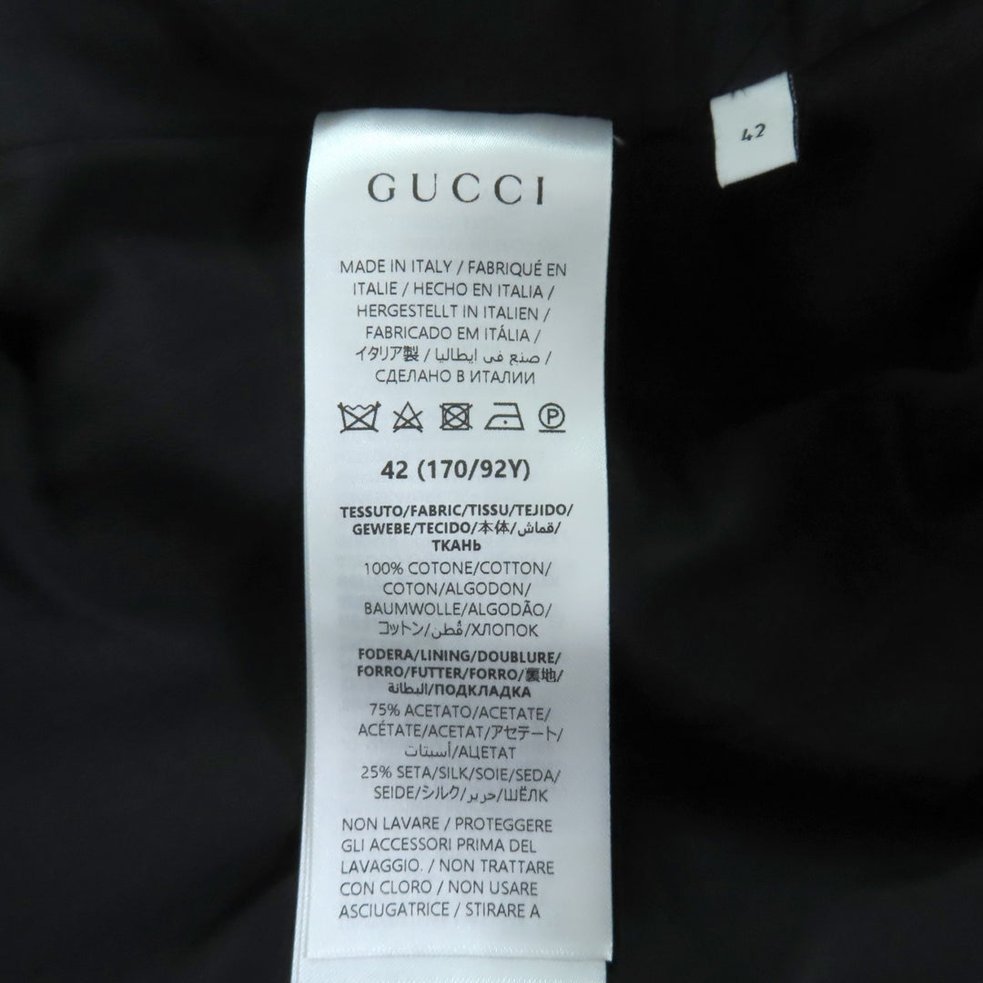 Excellent GUCCI one piece black cotton Women 42 813807