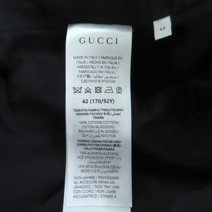 Excellent GUCCI one piece black cotton Women 42 813807